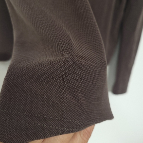 Talbots Brown coffee Long Sleeve Cropped Cardigan,Women's Size Large - Picture 4 of 11